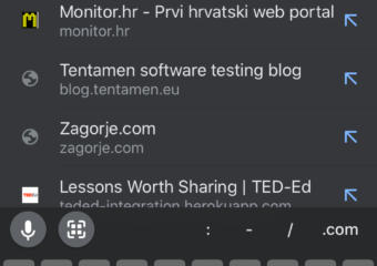 Testing From Trenches, Chrome Address Bar Portrait Issue